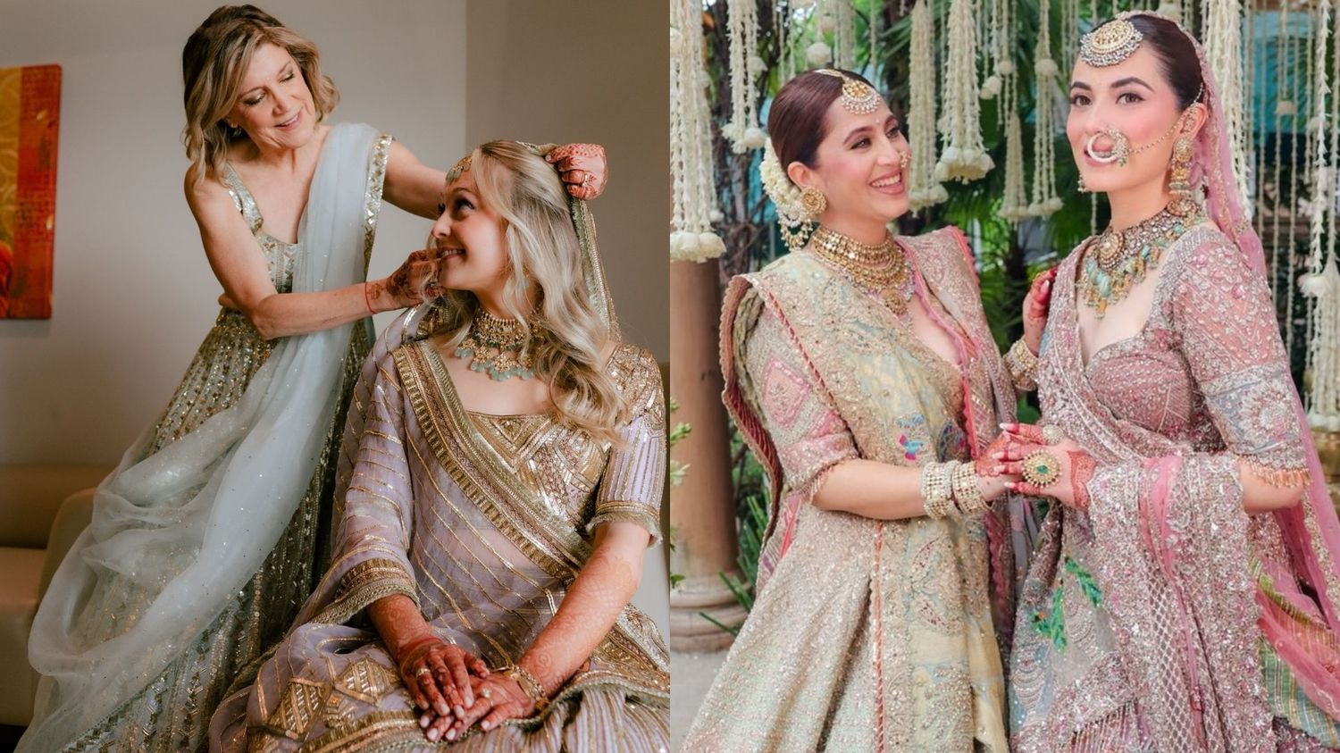 Matching Pastel Lehengas