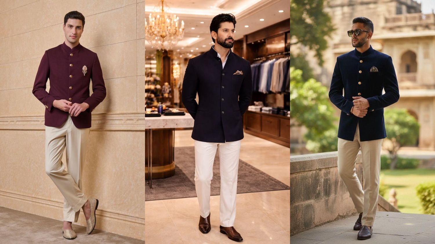 Velvet Bandhgala Suit