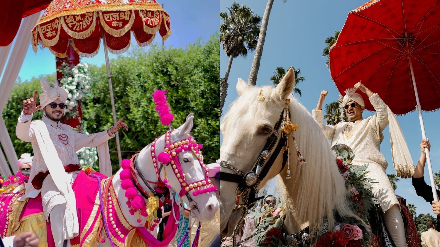Traditional horse (ghodi) entry groom entrance