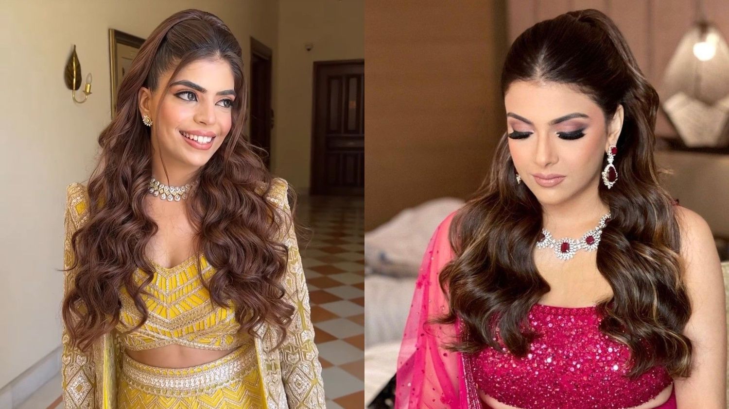 Half-Up Half-Down Hairstyle for straight hair 