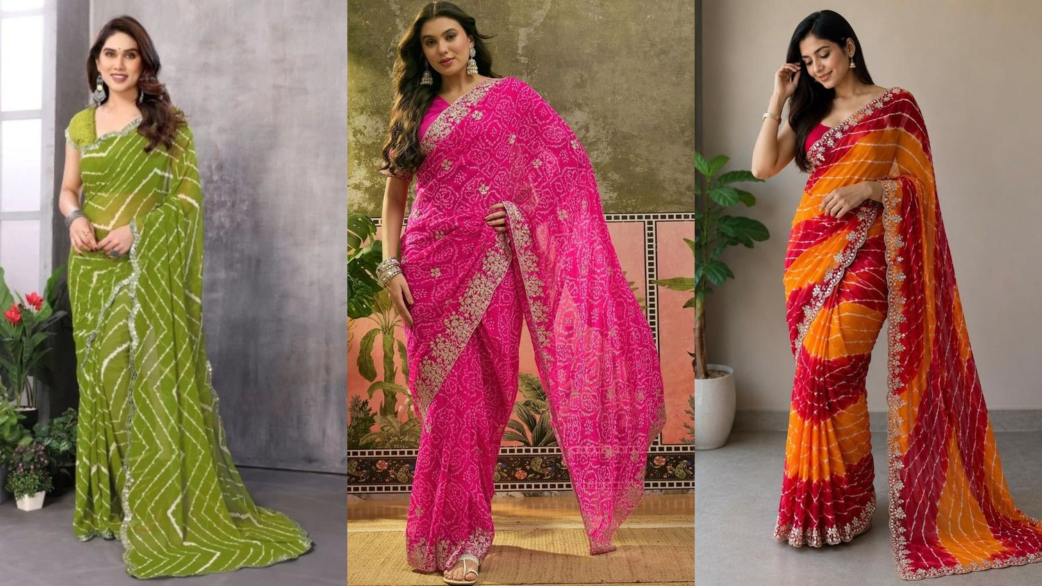 Pure Georgette Bandhani