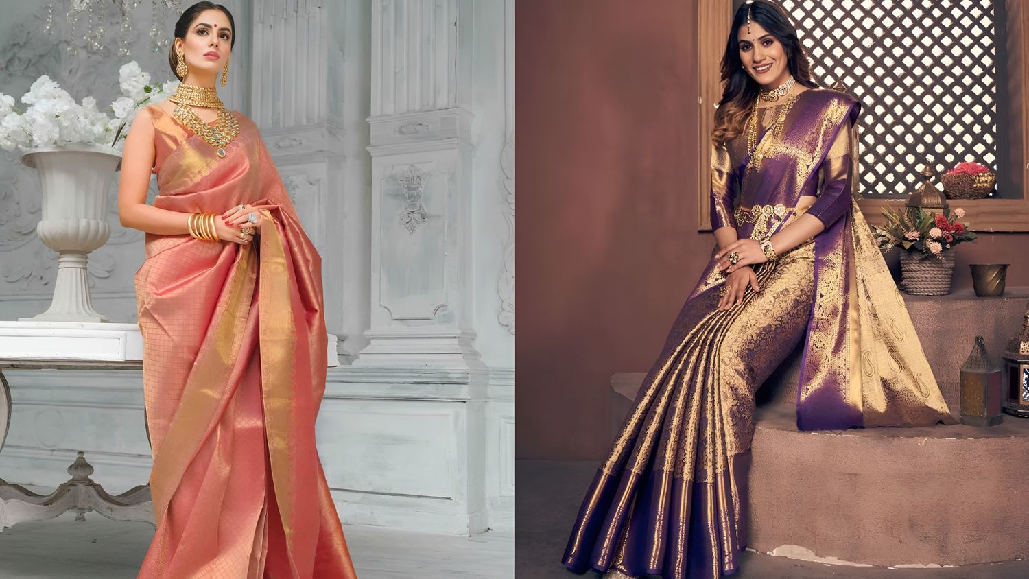 Kanjeevaram Silk Saree for engagement