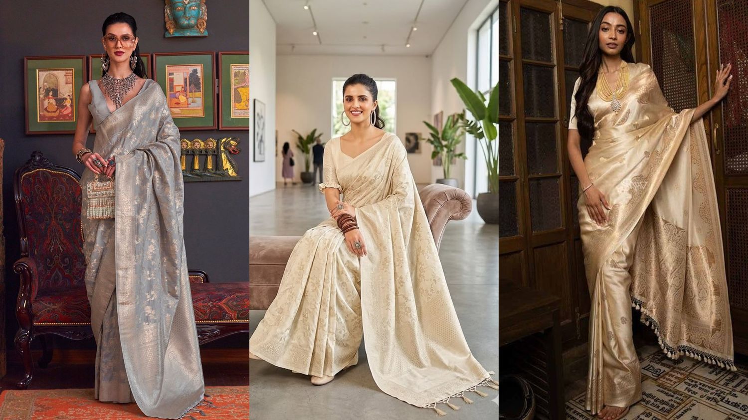 Handloom Silk Saree for engagement 