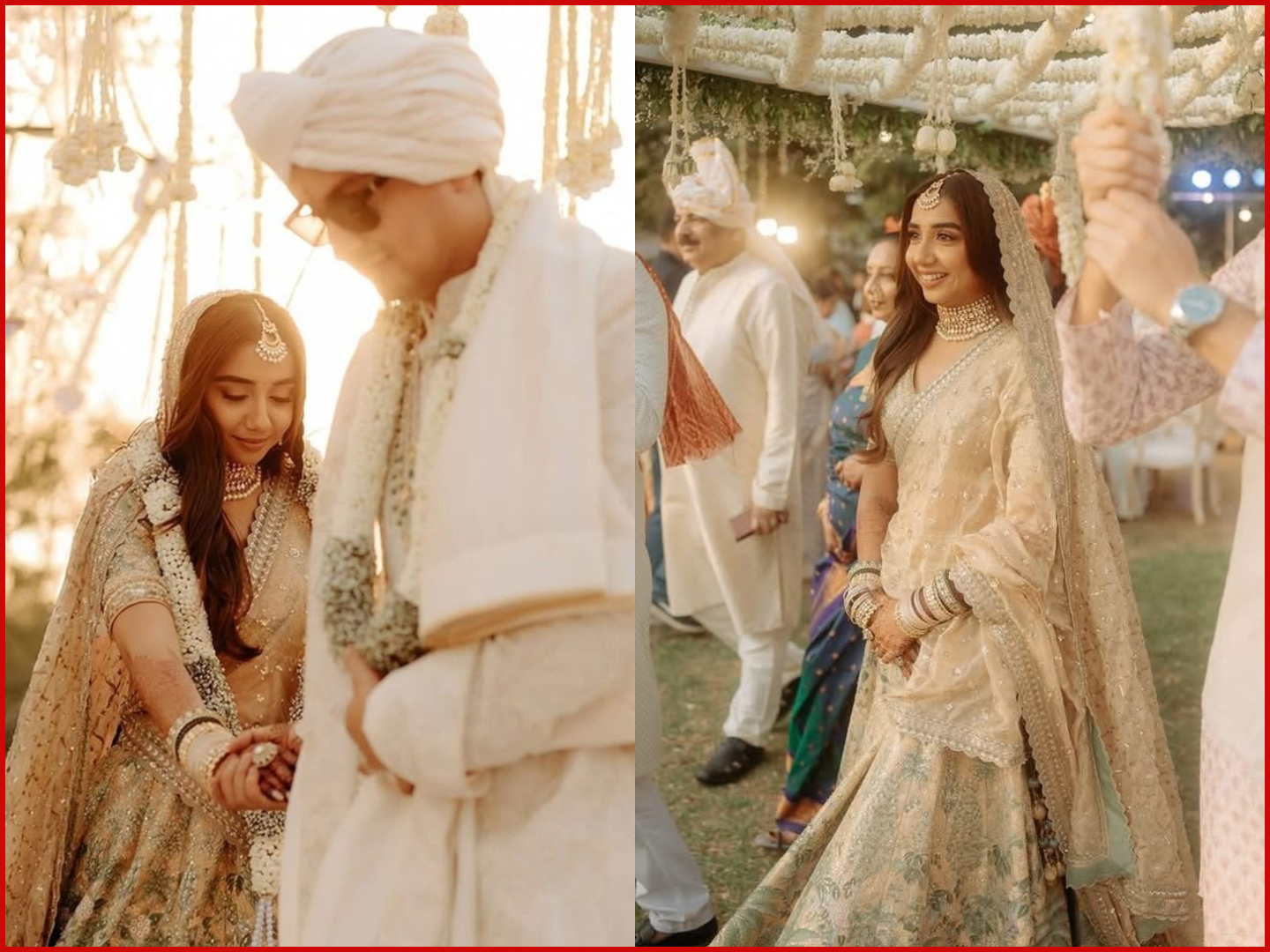 Prajakta Koli & Vrishank Khanal Pastel Decor: Ethereal pastel pink and white floral backdrop, perfect for a Sangeet or Reception. Get the Prajakta Koli and Vrishank Khanal soft wedding decor style affordably. Keywords: DIY Indian Wedding Decor, Celebrity Wedding Inspiration.