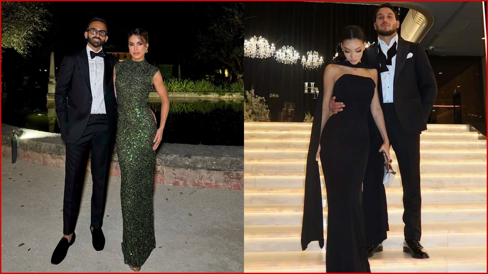 Anniversary Outfit Ideas for Couples wearing gown and suit