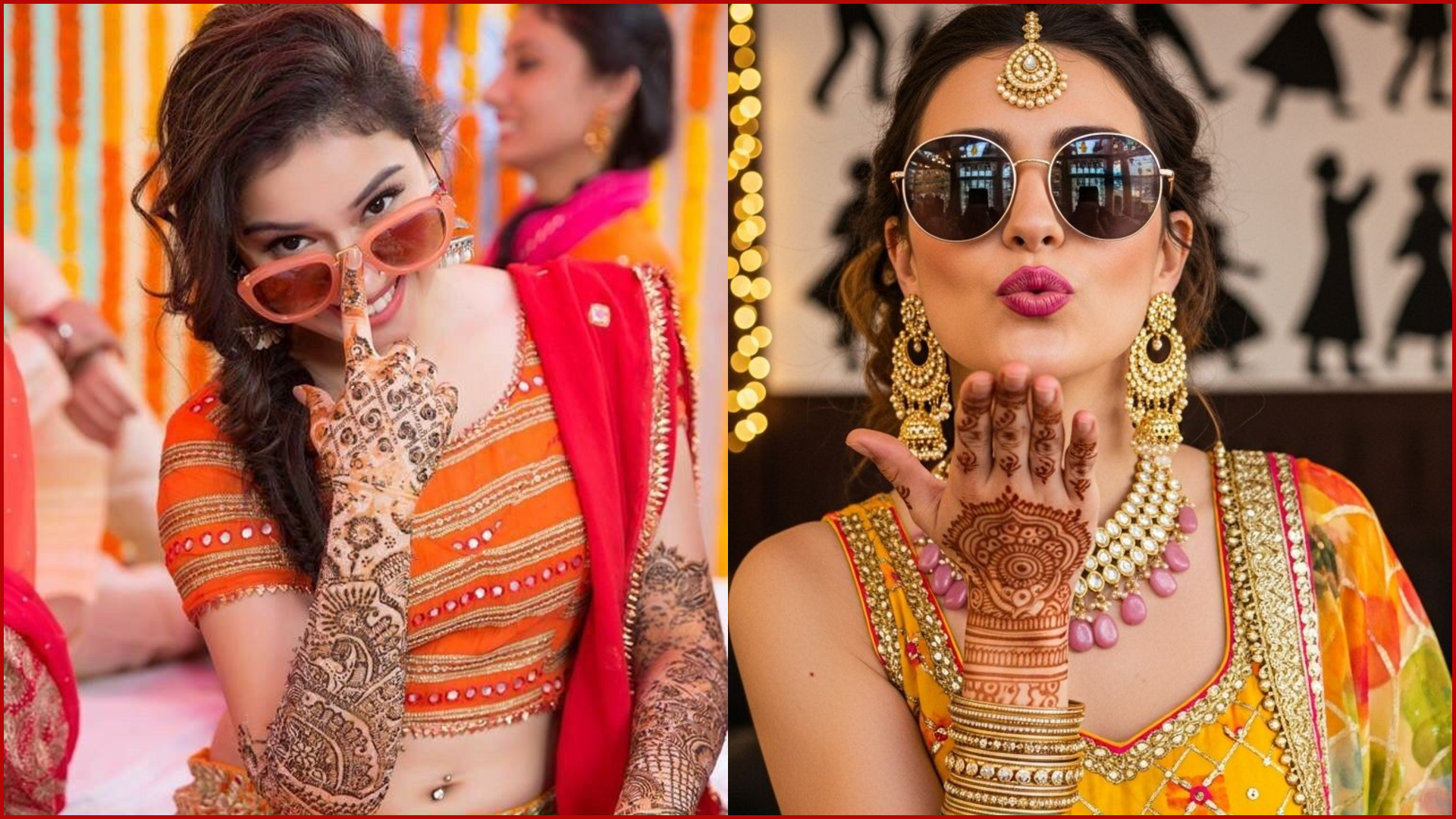 Haldi & Mehendi Poses for Bride and Groom, Sunglasses + Haldi