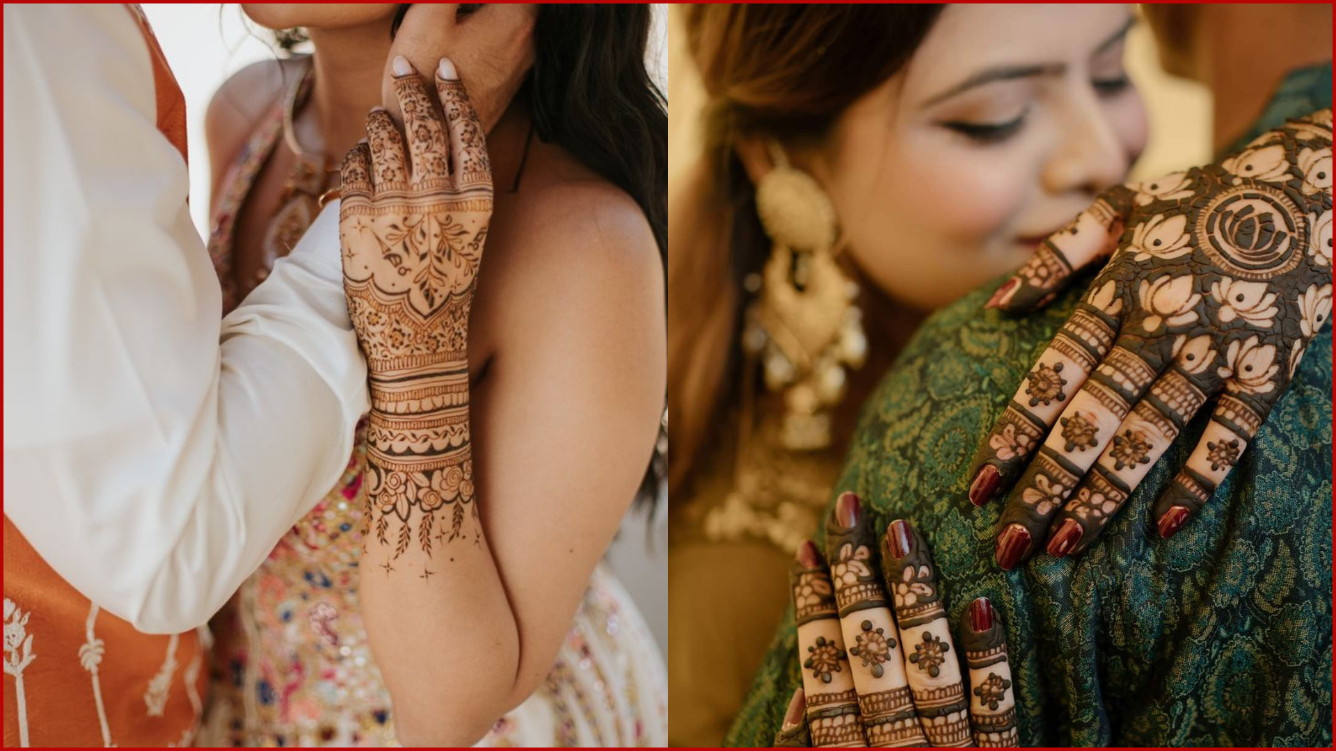 Haldi & Mehendi Poses for Bride and Groom, Close-Up of Fingers