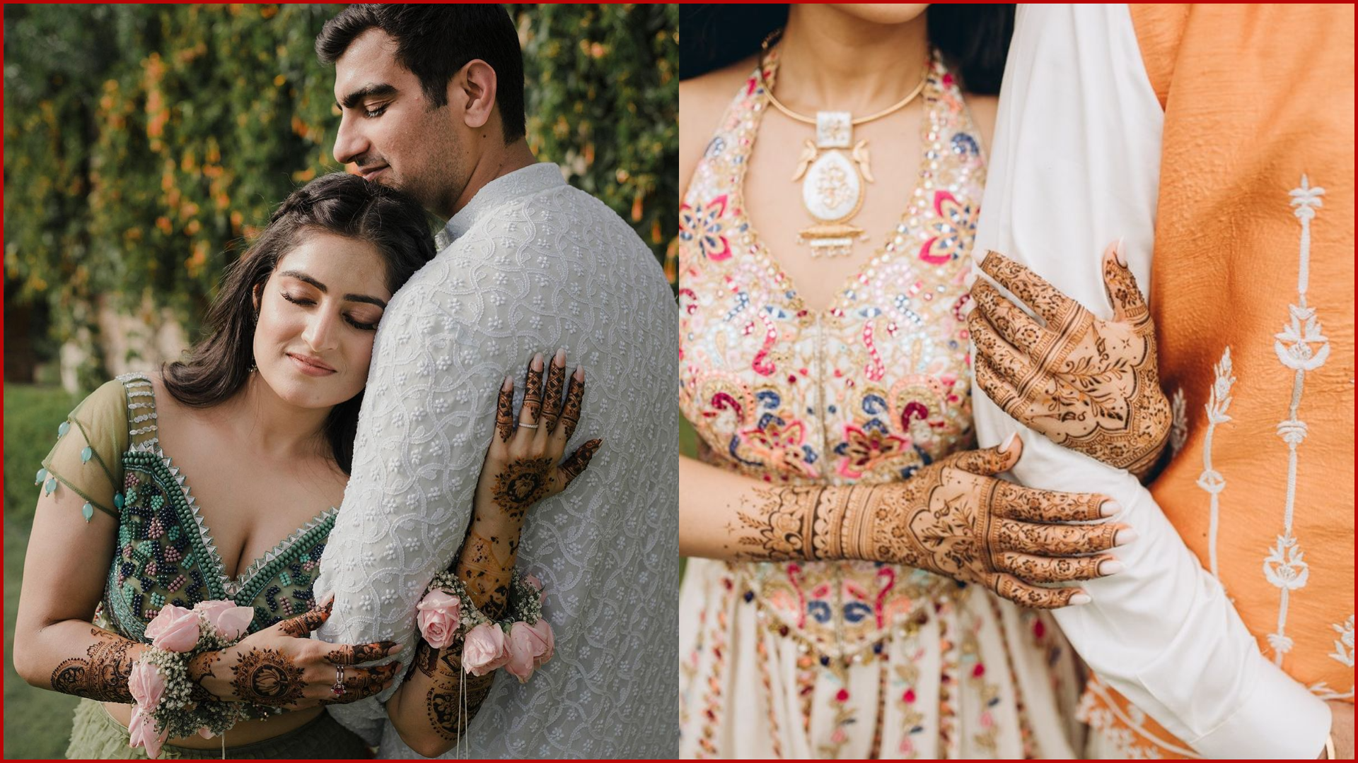 Haldi & Mehendi Poses for Bride and Groom, Back Hand Mehendi Shot