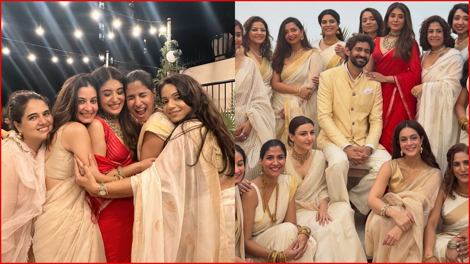 Intimate home wedding setup inspired by Kritika Kamra and Gaurav Kapur with floral mandap and pastel decor