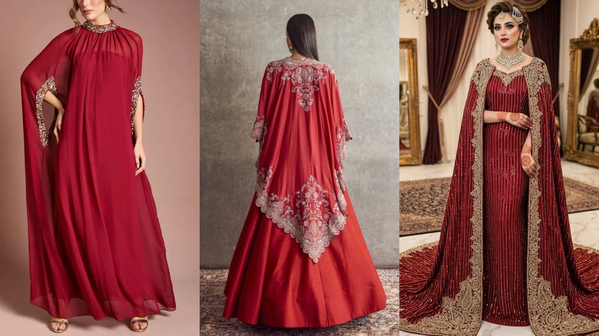 The long bridal cape